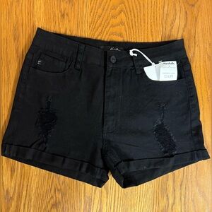 KanCan Black Distressed Jean Shorts